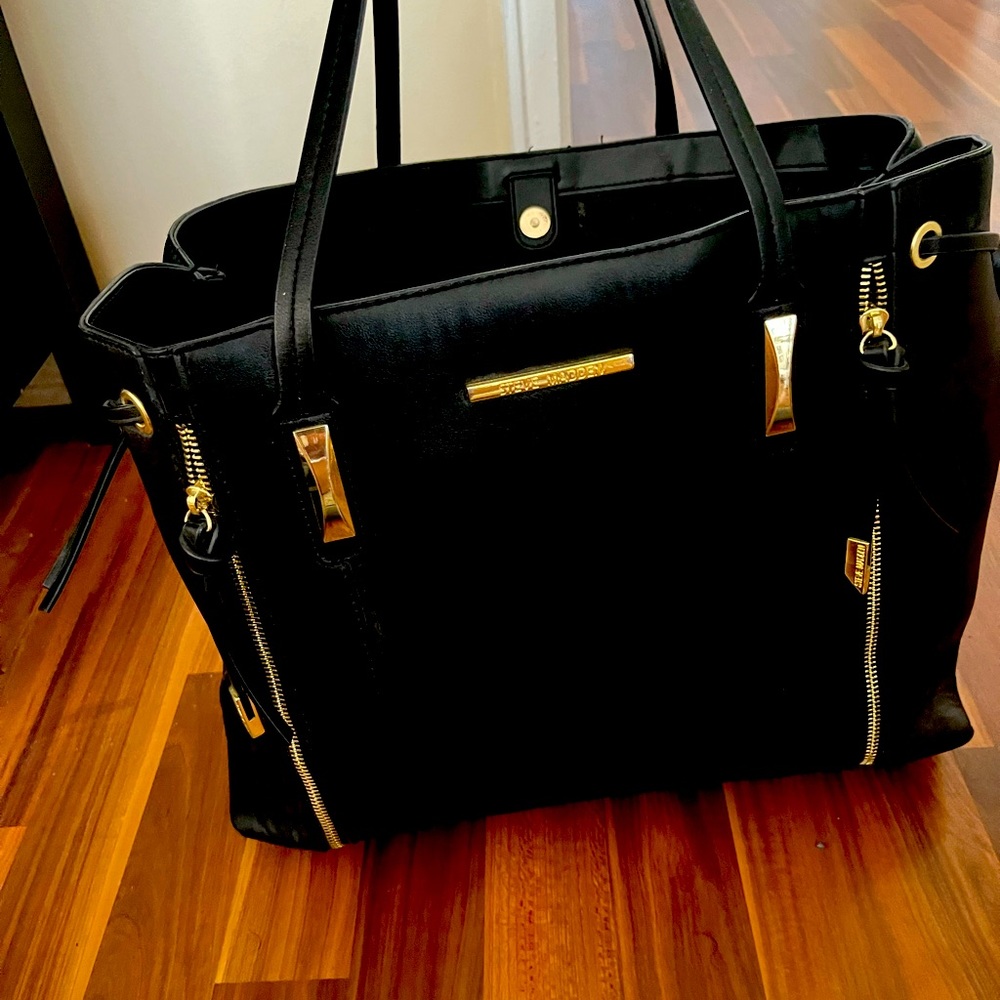 Steve Madden Black Tote Bag